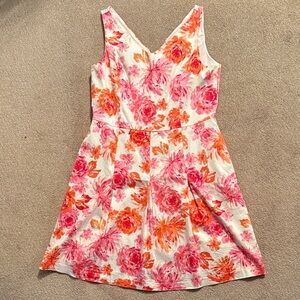 Jones New York Light Pink Dress with Orange Accents
